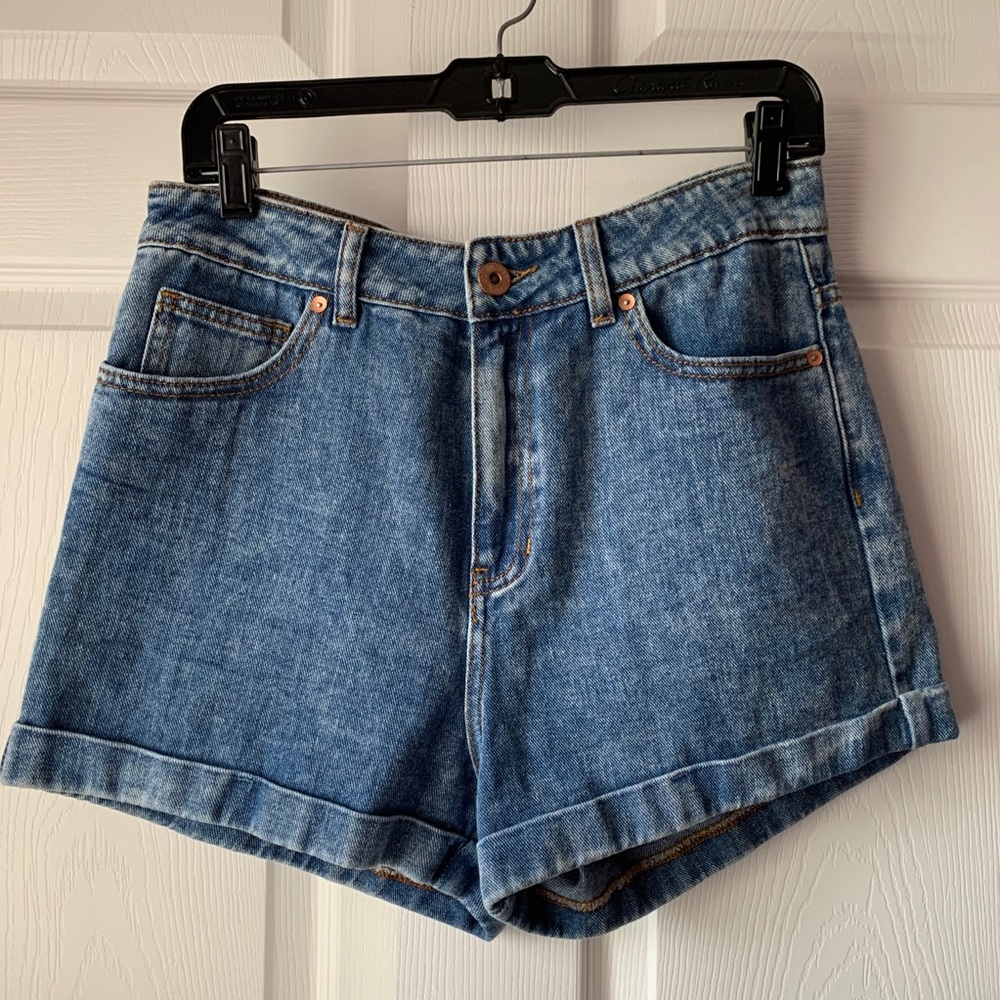 Blue Wash High Waisted Mom Short